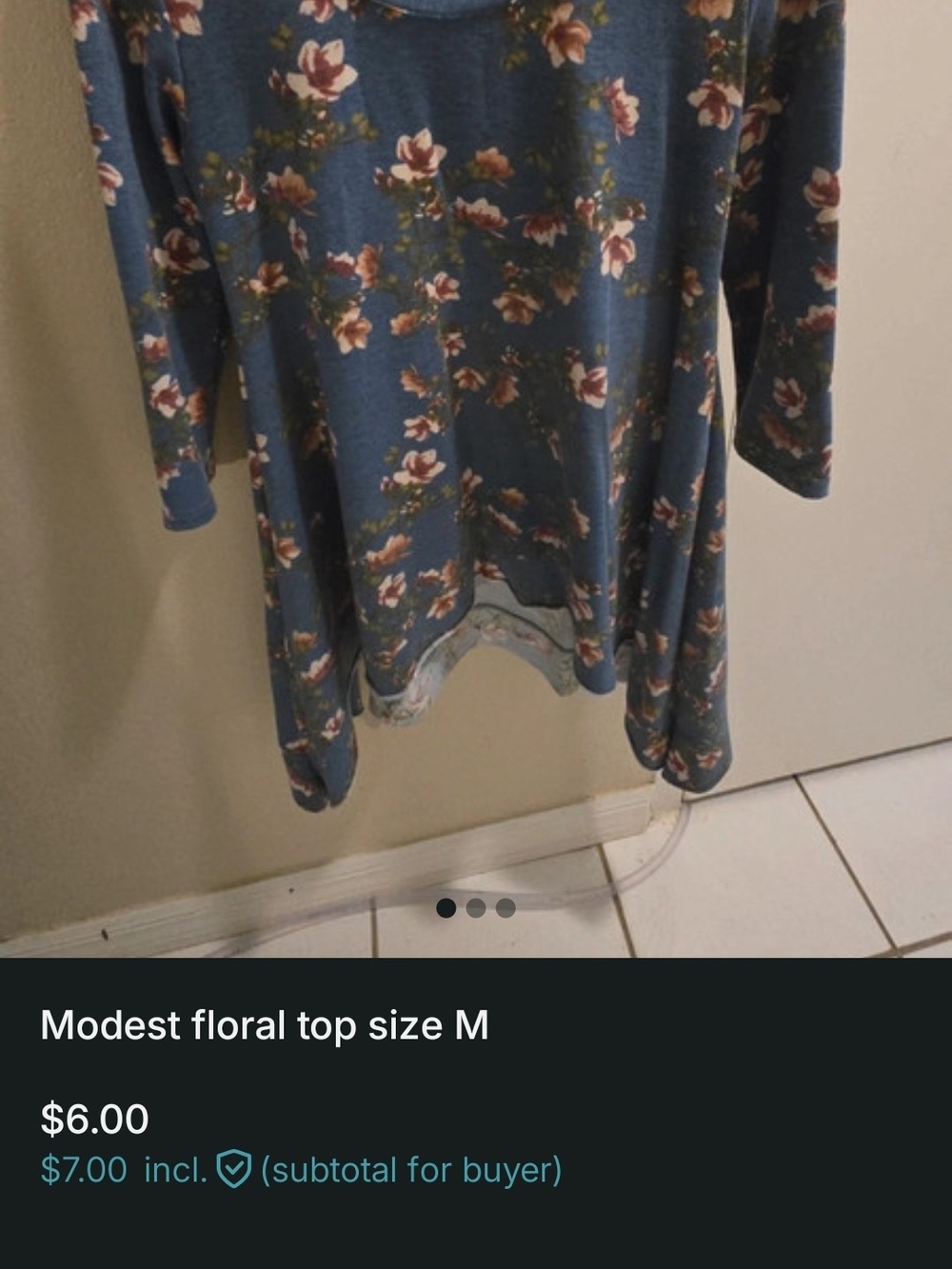 acacia swimwear Blue Floral Tunic Top